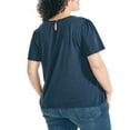 thumbnail image 3 of Nautica Women's Lightweight Cotton Jersey Tee Side Tie T-Shirt-Navy / M, 3 of 4