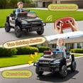 thumbnail image 5 of Track Seven 12V Ride on Car, Licensed Dodge RAM 3500 Ride On Truck with Remote Control, Rear Shock Suspension, LED Headlights, Low Battery Alarm, Bluetooth, Music, Ride on Toy for Kids Aged 3+, Black, 5 of 9