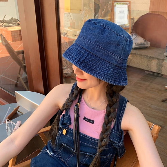 SikaFu Summer New Leisure Cowboy Fisherman Hat Female Summer Youth Couple Bowl Hat Sun Sunscreen Hat Male