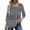 E-Stripe Black, variant on Summer Square Neck Blouses for Women 3/4 Sleeve Shirt Ladies Dressy Casual Button Tunic Tops