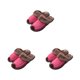 thumbnail image 3 of Qarigey Zapatillas de casa Suministros de invierno Zapato cálido Impermeable Base gruesa Zapatos de fondo Hombre Mujer Rosa roja 25 (35-36) Type1 NO1, 3 of 6