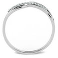 thumbnail image 3 of High polished (no plating) Stainless Steel Ring with AAA Grade CZ in Clear for Women Style DA045, 3 of 4