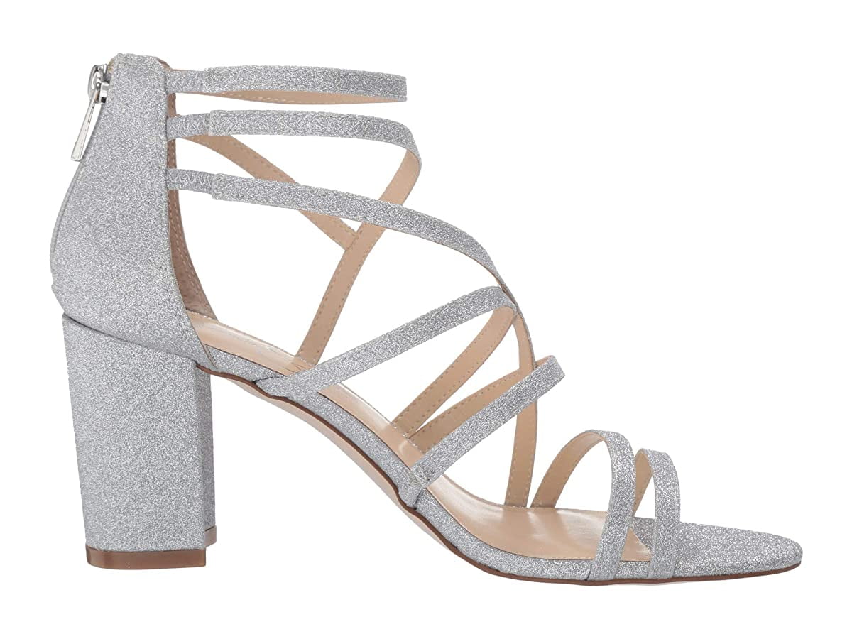jessica simpson stassey glitter strappy block heel sandals