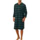 thumbnail image 2 of CAMISA DE NOCHE A CUADROS INSPIRE CHIC PARA HOMBRES, AJUSTE SUELTO, CUELLO HENLEY, VESTIDO DE SUEÑO A CUADROS, PIJAMAS, VERDE AZUL, 2 of 5