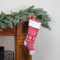 thumbnail image 2 of 21.5" Alpine Chic Red and White Knitted Snowflake Christmas Stocking with White Fleece Cuff, 2 of 5
