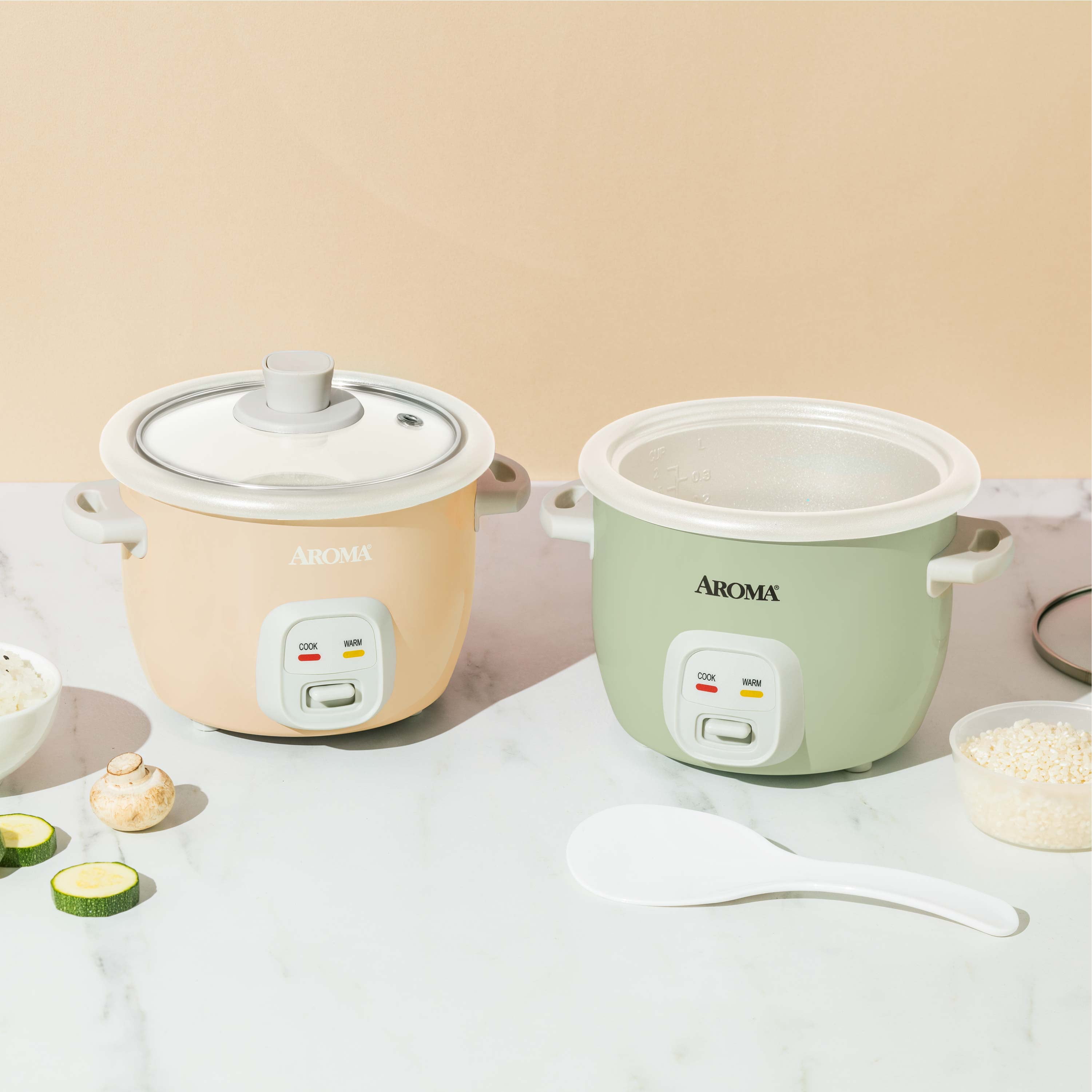 Aroma 4-Cups (Cooked) / 1Qt. Rice & Grain Cooker ARC-302NGMT