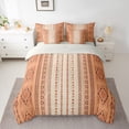 thumbnail image 3 of Feelyou Vintage Orange Aztec Twin Bedding Sets 7-Piece, Mid Century Fashion Bedding Comforter Set, Teens Adult Women Men Reversible Sheet Sets, Ultra Soft Bedroom Decor, 3 of 9