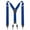 Blue, variant on Black Suspenders for Men 1.4 Inch Wide Adjustable Elastic Y-Back Braces with 4 Metal Clips
