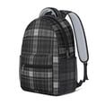 thumbnail image 2 of Black and White Checkered Pattern Backpack for School, Cute School Bag with Adjustable Shoulder Straps and Padded Back, 15.3"x11"x6.7", 2 of 5