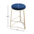 thumbnail image 4 of Meridian Furniture Tres Navy Velvet Counter Stool, 4 of 4