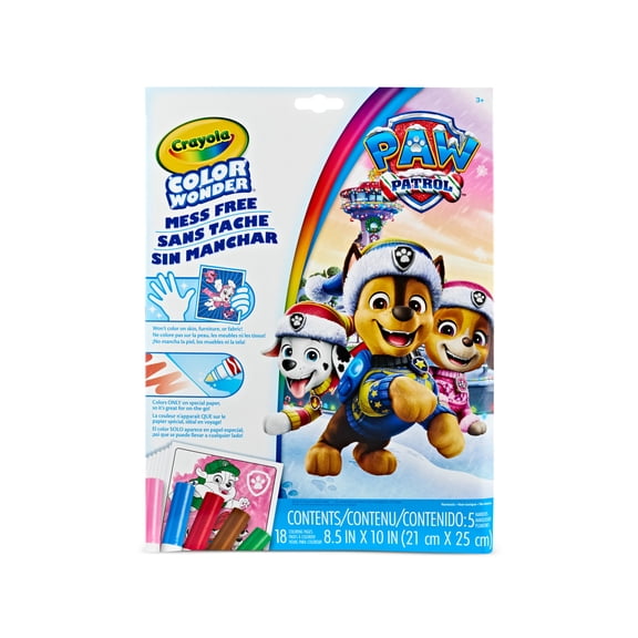 Crayola PAW Patrol Color Wonder Gift Set, 18 Mess Free Coloring Pages & Makers, PAW Patrol Gift for Kids 3