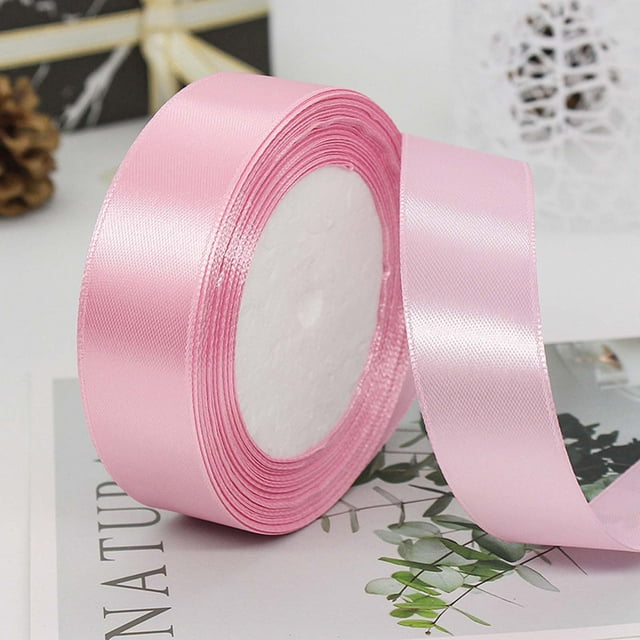 Fiudx Cinta Decorativa para Exteriores, Satén de Color Liso, Versátil para Envolver Regalos, Decorar Bodas, Manualidades y Decorar Pasteles, Rollo de 22 M, Juego de 5 Colores.