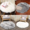thumbnail image 5 of Tatum88 Faux Fur Rug, Imitation Fluffy Fleece Area Non-Slip Rug Yoga Mat for Living Room Bedroom Sofa Floor Mat (White Round, 45 x 45cm), 5 of 5