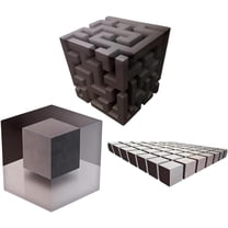 Jessee Impossible Corners, Wall Art That Reshapes Reality, 3D Wall Art Illusion Corner Wall Decal, Removable Peel and Stick Graphic Wall Art, Modern Home Decor (3PCS)