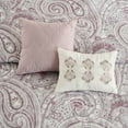 thumbnail image 6 of Regency Heights 8-Piece Comforter Set Reversible Floral Bedding with Bed Skirt and Decor Pillows,Cal King,Plum Pink, 6 of 7
