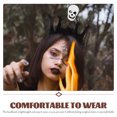 thumbnail image 5 of Diadema de Halloween con calavera y esqueleto, accesorio esponjoso para disfraz de Halloween, 5 of 5