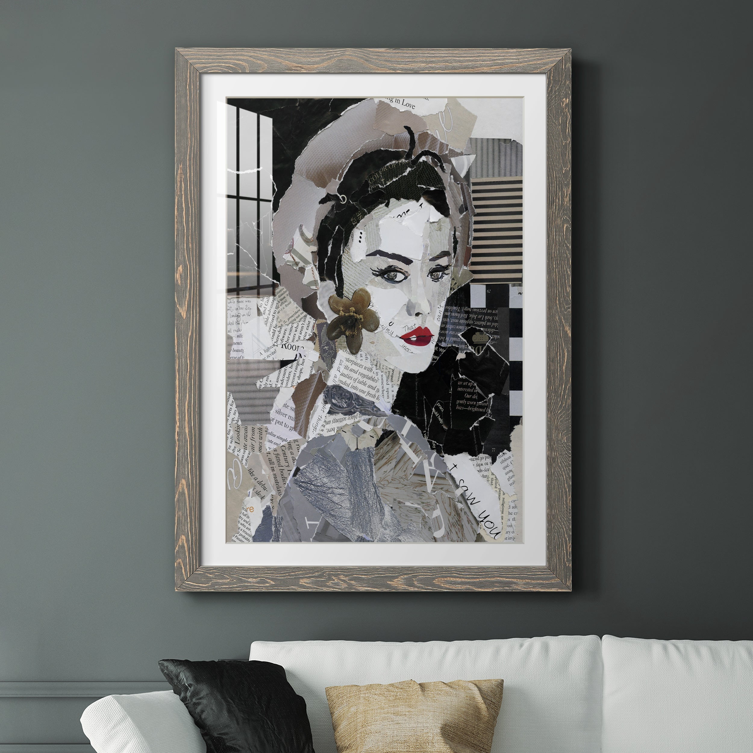 Runway Pause - Premium Framed Print - Distressed Barnwood Frame - Ready to Hang