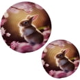 thumbnail image 7 of SKYSONIC 2Pcs Spring Lovely Rabbit Pot Holders Trivets, Watercolor Pink Flowers Cotton Thread Weave Trivet Heat Resistant Mats for Hot Dishes Pot Teapot Protection Table Decorative, 7 of 7