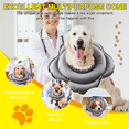 thumbnail image 3 of Waxgamo Dog Cone for medium Dogs, Comfortable Inflatable Soft Alternative After Surgery, Elizabethan Donut Collar for Recovery, Different Sizes for Cats, Medium and Small Dogs (L) ﻿ ﻿, 3 of 7