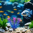 thumbnail image 5 of Artificial Aquarium Plant Blue Fish Tank Decor For Aquarium Setup Tank Landscaping Quiet Tank Display,A-10Cm, 5 of 5