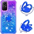 thumbnail image 3 of Slim Fit Phone Case for Redmi Note 12s, Bling Shiny Quicksand Effect TPU Bumper Case with Four Corners Heavy Anti-Fall Protection Case for Redmi Note 12s,Purple Blue, 3 of 14