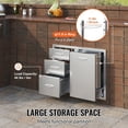 thumbnail image 4 of Outdoor Kitchen Combo, 29.5W Door, Triple Drawers, Propane Storage, Garbage Ring, for BBQ Island, 4 of 11
