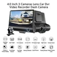 thumbnail image 1 of 3 Channel Dash Cam Front and Rear Inside1080P+48P+480P Three Way Car Camera 4” LCD Display Car Driving Recorder with Night Vision, 1 of 5