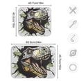 thumbnail image 3 of Dinosaur Face and Graffiti Dish Drying Mat Dish Drainer Rack Mats Water Absorbent Non-Slip Easy Clean Heat Resistant for Kitchen Counter, 3 of 8