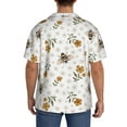 thumbnail image 3 of Kdxio Men's Hawaiian Shirt for Men Short Sleeve Shirt Bees And Flowers Summer Casual Holiday Beach Button Down T-Shirts, 3 of 5