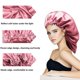thumbnail image 4 of 3 Pack Satin Silk Bonnet Sleep Cap Extra Large Jumbo Day And Night, 4 of 5