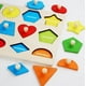 thumbnail image 1 of Material didáctico Montessori de madera, panel de formas geométricas, juguete de agarre manual para combinar formas, 1 of 5