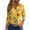 Yellow, variant on JULMCOMO 3/4 Sleeve Blouses for Women Loose Sunflower Print Tshirts Tunic Graphic Three Quarter Length Sleeve T Shirt Button-Down T-Shirts