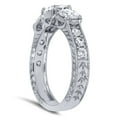 thumbnail image 4 of Pompeii 2ct Vintage Three Stone Round Diamond Engagement Ring 14K White Gold (H,I3), 4 of 4