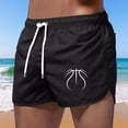 thumbnail image 2 of Men's Swim Trunks Basketball 2 In 1 Quick Dry Swim Shorts Mens Swimsuit Board Shorts With Pockets Black XL, 2 of 6