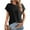 Black, variant on TYGHBN Women Spring Summer Fashion Solid Color Tops 2025 Round Neck Cap Sleeve Side Pleats Summer Women Tops Spandex Tee Shirts Men Womens Long Sleeve Compression Shirt Athletic Wear for Woman Hike
