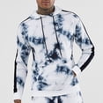 thumbnail image 2 of Mens Sweatshirts Hoodies Casual Color Block Tie-Dye Pullover Hooded Sweatshirt With Pocket, 2 of 7