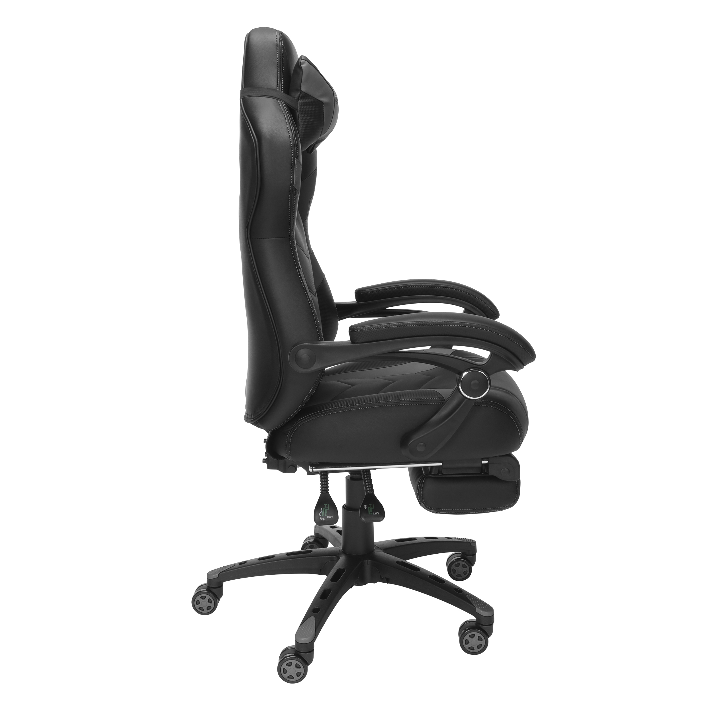 RESPAWN 110 Pro Gaming Chair - Gaming Chair with Footrest, Reclining Gaming Chair, Video Gaming Computer Desk Chair, Adjustable Desk Chair, Gaming Chairs For Adults With Headrest Pillow - Grey - image 4 of 10