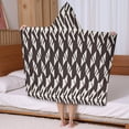 thumbnail image 5 of Black White Geometric Pattern Hooded Bath Towel，50"x30" for Ages 3 To 12 Kids, Quick Dry Lightweight Soft Microfiber Hood Beach Towel Cover Up for Kids, 5 of 7
