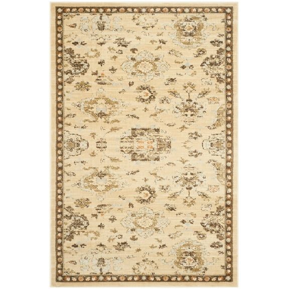 SAFAVIEH Florenteen Emory Oriental Area Rug, Ivory/Brown, 4' x 6'