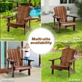 thumbnail image 5 of Costway Set of 2 Kid's Adirondack Chair Patio Wood High Backrest Arm Rest Outdoor Coffee, 5 of 8