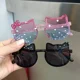 thumbnail image 3 of Gafas de sol con lazo acrílico para niños y niñas, lentes con protección UV, clásicas, UV400, Verano, 3 of 5