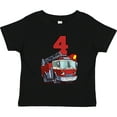 thumbnail image 3 of Inktastic 4th Birthday Fire Truck Boys or Girls Toddler T-Shirt, 3 of 5