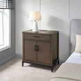 thumbnail image 2 of Bowery Hill Modern Assembled Nightstand Table with AC/USB in Coffee Bean/Black, 2 of 3