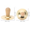 thumbnail image 2 of HEALEEP 1 Pair Golden Wood Finger Cymbals For Childrens Musical Instrument And Dance, 2 of 8