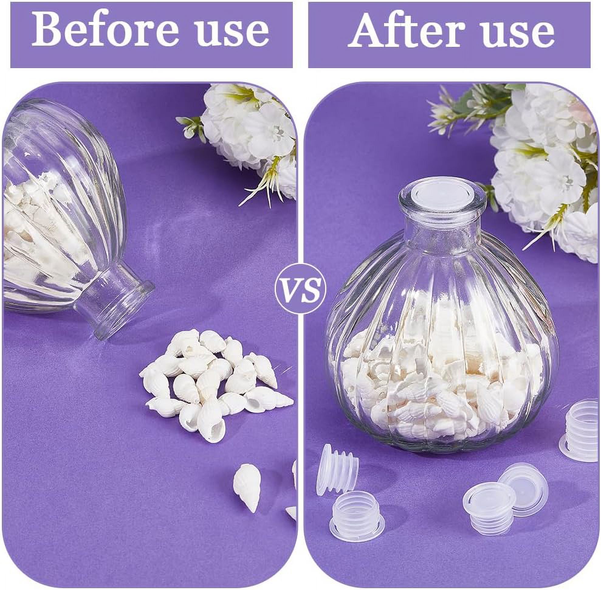 Bouchons De Sel Et Poivre 18 Mm - Lot De 50 Bouchons Plastique PE Avec Anneau De Traction - Remplacer Caps Usés Flacons Tuyaux
