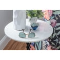 thumbnail image 3 of Zola Round Metal Pedestal Accent Side Table, Black, 3 of 10