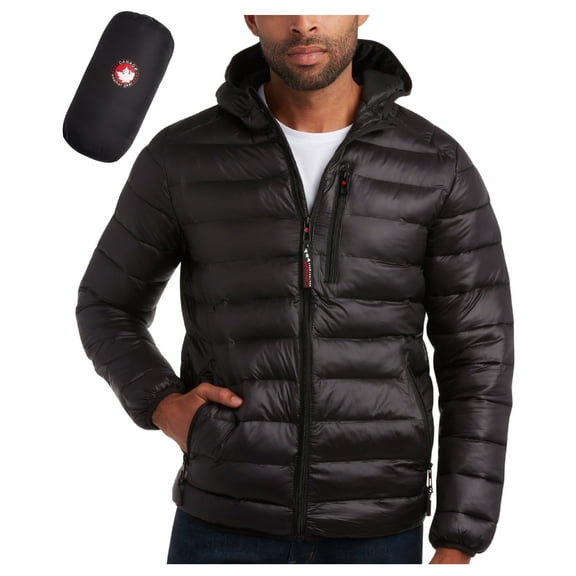 CANADA WEATHER GEAR Men's Puffer Jacket - Lightweight Nylon Packable Winter Coat for Men (M-XXL)