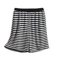 thumbnail image 2 of LADIGASU Women's Casual Loose Stripe Round Neck Short Sleeved Shorts Pajamas Suit, 2 of 3