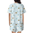 thumbnail image 3 of Bixox Women's Bee Flower Printed Pajama Set 2 Piece Lounge Set Top and Shorts Soft Pajamas, Shorts with Pockets, 3 of 7