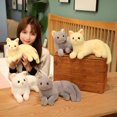 thumbnail image 3 of BESTSKY 2026 New Cute Solid Color Cat Plush Toy Doll Children'S Birthday Gift for 2 3 4 Years Old Toddlers Girls Boys Christmas Birthday Gifts, 3 of 7